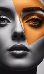 a woman with different makeup and eye shadows