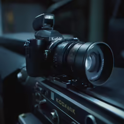 a camera with the lens attached to it