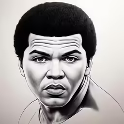 an artistic painting of a person in black and white