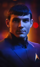 the young man in the star trek uniform