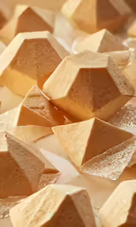 there is a large group of wooden cubes