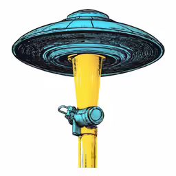 an illustration of a yellow and blue fire hydrant