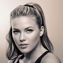a female is posing for a picture wearing black and white