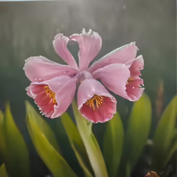 pink flowers with green leaves in a pond