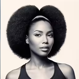 a woman with black hair and white background