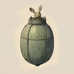 a green bird is sitting on top of a sphere