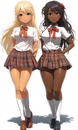 a drawing of two people with long hair