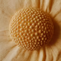 the big yellow ball has very large bumps