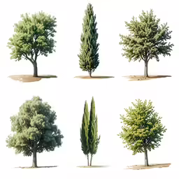 a picture of different trees in various stages of development