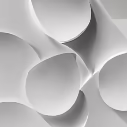 a white abstract background made up of paper circles
