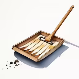 there is a brush and spatula in this tray