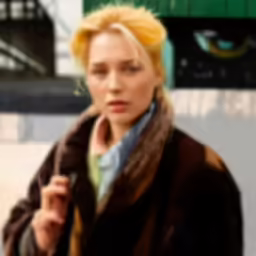 there is a woman that is walking and holding something