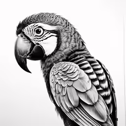 a black and white photo of a large bird