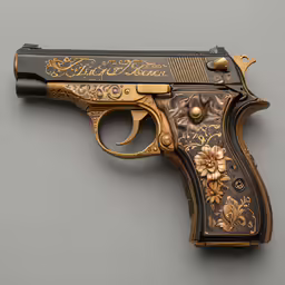 this is an image of a fancy gun