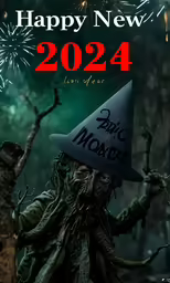 a wizard is celebrating the new year
