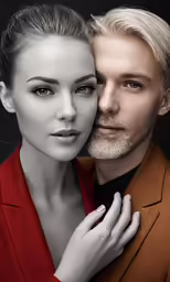 a man and woman are holding each other