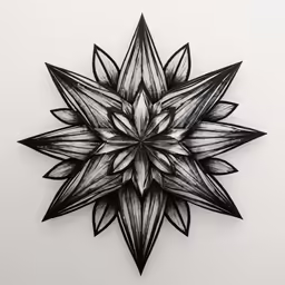 black and white picture of an intricate floral