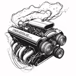 a drawing of the two engines on top of a vehicle
