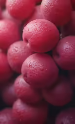 many berries with drops of water on them