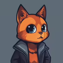 an orange cat is wearing a jacket