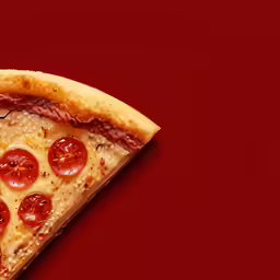 a slice of pizza with cheese, tomatoes, and bacon on it