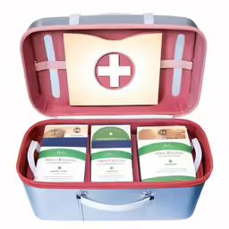 a first aid kit for emergency, including an oxygen kit