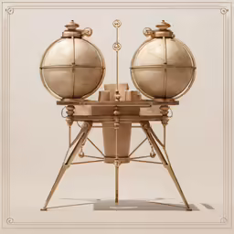 the two globes in a structure have candles on them