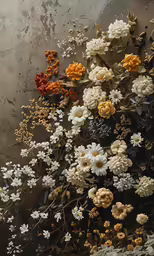 an image of a bunch of flowers still on the shelf