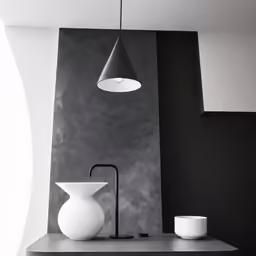 a gray and white sink in a room