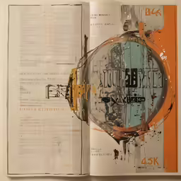 a book opened with an altered picture of an item inside