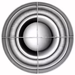 the black speaker is in a circular shape