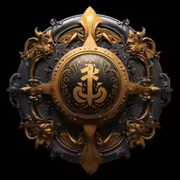 a fancyly decorated clock on display on a black background