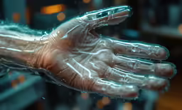 hands on top of each other with a blurry city in the background