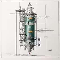 the factory building is constructed into an oil tank