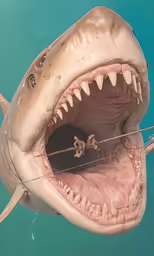 an image of the mouth of a large shark