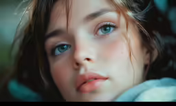 blue eyes look great and soft on this model