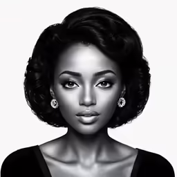 a young african woman wearing earrings and looking at the camera