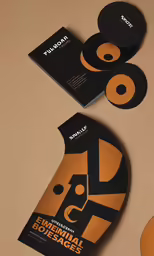 the logo for an entertainment business with a circular logo