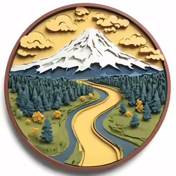 a picture that has some trees around it