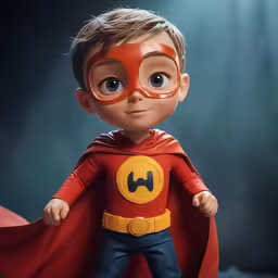 this is an image of a boy in the bat - man costume