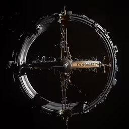 a clock tower in the dark with water flowing down it
