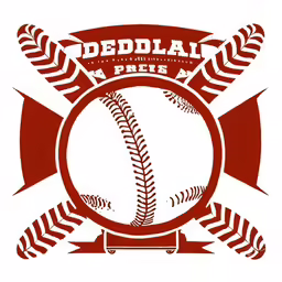 the logo for a baseball team with a ball inside