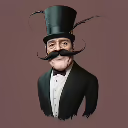 a man with an old fashioned top hat