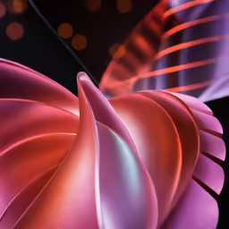 colorful abstract shapes against black background