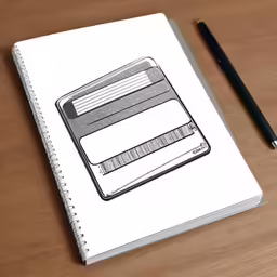 a clipboard with a pen on top of it