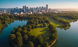 the city and its surroundings appear to be in a natural environment
