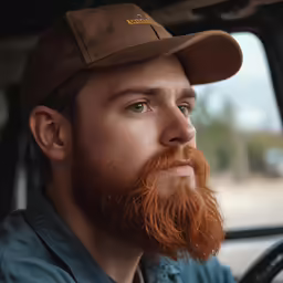 a bearded man with a long beard and a hat on