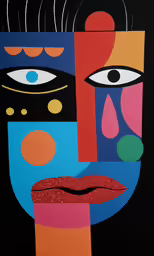 the head of a woman is made out of paper