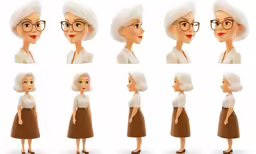 a woman that is in various poses with glasses on