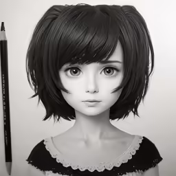 this is a computer generated photo of a cute girl